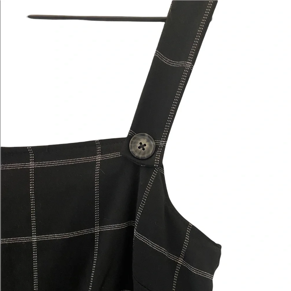 Black plaid Jumpsuit - Picture 3 of 5